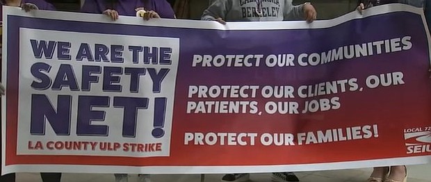 More than 55,000 Los Angeles County workers are expected to go on strike on April 28.
Mandatory Credit:	KABC via CNN Newsource