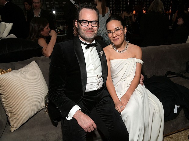 (From left) Bill Hader and Ali Wong at Netflix's 2024 Golden Globes After Party in Beverly Hills.
Mandatory Credit:	Charley Gallay/Getty Images via CNN Newsource