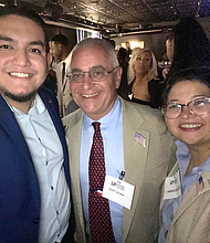 Pasadena Councilman Emmanuel Guerrero with Burt and Sandra Levine