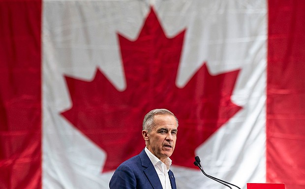 Prime Minister of Canada and Liberal Party Leader Mark Carney delivers a speech to supporters during a rally on April 23, 2025 in Surrey, Canada.
Mandatory Credit:	Rich Lam/Getty Images via CNN Newsourc
