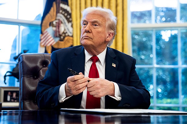 President Donald Trump in the Oval Office of the White House in Washington, DC, on Wednesday, March 26.
Mandatory Credit:	Francis Chung/Politico/Getty Images via CNN Newsource