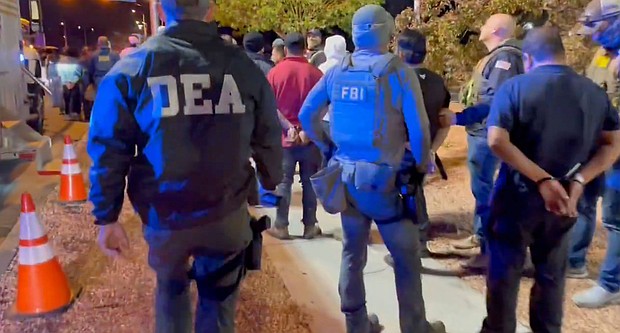 The Drug Enforcement Administration shared videos on social media of a raid at what authorities said was an underground nightclub in Colorado Springs, Colorado, on Sunday.
Mandatory Credit:	DEA Rocky Mountain via CNN Newsource