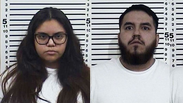 (Left) Casandra Alvarez and (Right) Cristian Balderrama were arrested after selling marijuana to undercover detective, according to Bonneville County police.
Mandatory Credit:	EAST IDAHO NEWS/Bonneville County Jail via CNN Newsource