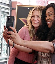 Ellen Pompeo and Shonda Rhimes are seen here at the Hollywood Walk of Fame ceremony on April 29, which honored Pompeo.
Mandatory Credit:	Amy Sussman/Getty Images via CNN Newsource