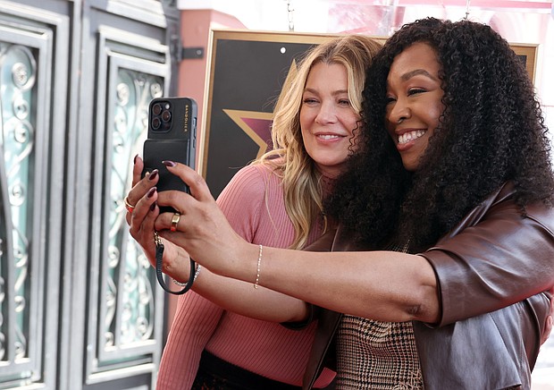 Ellen Pompeo and Shonda Rhimes are seen here at the Hollywood Walk of Fame ceremony on April 29, which honored Pompeo.
Mandatory Credit:	Amy Sussman/Getty Images via CNN Newsource
