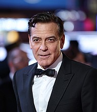 George Clooney at the opening night of 'Good Night, And Good Luck' in New York City in April.
Mandatory Credit:	Jamie McCarthy/Getty Images via CNN Newsource