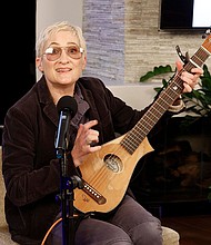 Jill Sobule, seen here performing during the Concert For America 2025 in Los Angeles in January, has died at the age of 66.
Mandatory Credit:	Frazer Harrison/Getty Images via CNN Newsource