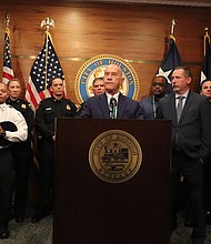 Mayor John Whitmire announcing details of the "Generational Contract."