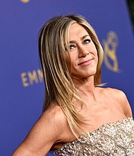 Jennifer Aniston is seen here at the 2024 Primetime Emmy Awards in Los Angeles.  A man has been detained after driving a car through the gate of a home that online records indicate belongs to Aniston.
Mandatory Credit:	Michael Buckner/Variety/Getty Images/File via CNN Newsource