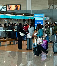 Both Lee and Collins flew through Seoul -- and SAS will join them in September with a Copenhagen-Seoul route.
Mandatory Credit:	Kichul Shin/NurPhoto/Getty Images via CNN Newsource