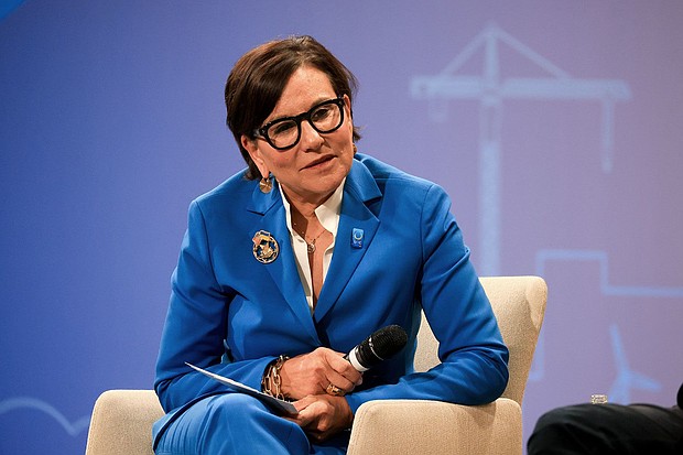 Penny Pritzker attends the Ukraine Recovery Conference in June 2024 in Berlin.
Mandatory Credit:	Krisztian Bocsi/Bloo