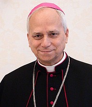 Cardinal Robert F. Prevost, first American pope in history, taking the name Pope Leo XIV