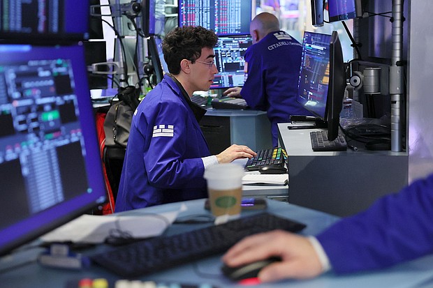 Traders work on the floor of the New York Stock Exchange.
Mandatory Credit:	Michael M. Santiago/Getty Images via CNN Newsource