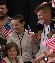 White South Africans granted refugee status in the United States by the Trump administration arrive at Washington Dulles airport in Virginia on Monday, May 12, 2025.
Mandatory Credit:	Pool via CNN Newsource