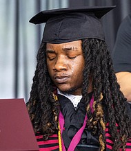 Jaiden Picot, with the assistance of a robotic exoskeleton, was one of many graduates to walk across the stage at Virginia Union University’s spring commencement on Saturday morning at Hovey Field. Picot, a business student paralyzed in an accident last year, was among the 352 members of the VUU spring Class of 2025. The class includes 170 bachelor’s degrees, 168 master’s degrees and 15 doctoral candidates. The ceremony also marked VUU’s ongoing 160th anniversary celebration. Meanwhile, at the Greater Richmond Convention Center, approximately 4,900 graduates from Virginia Commonwealth University were recognized, including over 3,100 undergraduate degrees, 980 master’s degrees, 365 first-professional degrees and about 300 doctoral degrees.