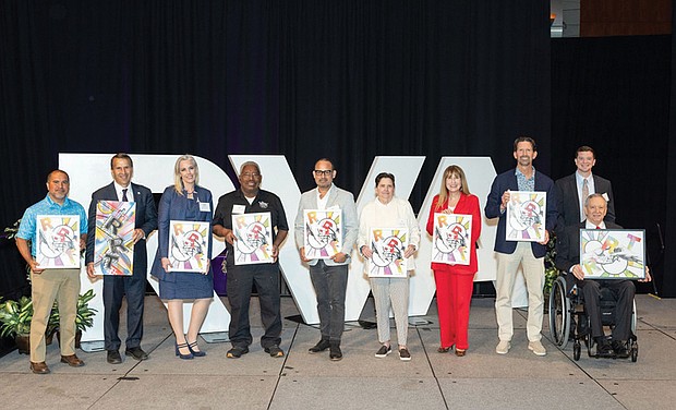 Winners of the 2025 Richmond Region Tourism Awards are recognized on stage at the Greater Richmond Convention Center on May 7 for their contributions to hospitality and events in the region.