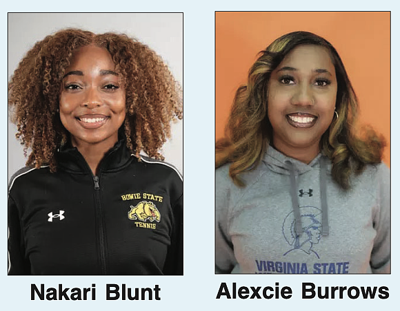 Virginia State University’s Alexcie Burrows and Suffolk native Nakari Blunt of Bowie State were among the standout student-athletes named to …