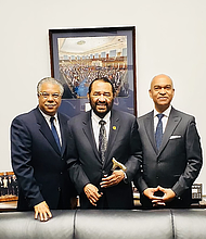Judson Robinson, Congressman Al Green, and Eric Goodie