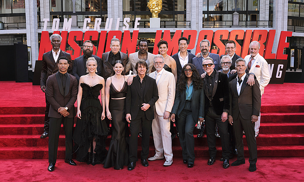 Tom Cruise and Christopher McQuarrie introduce Mission: Impossible – The Final Reckoning during the US Premiere at AMC Lincoln Square in New York, NY on May 18, 2025.