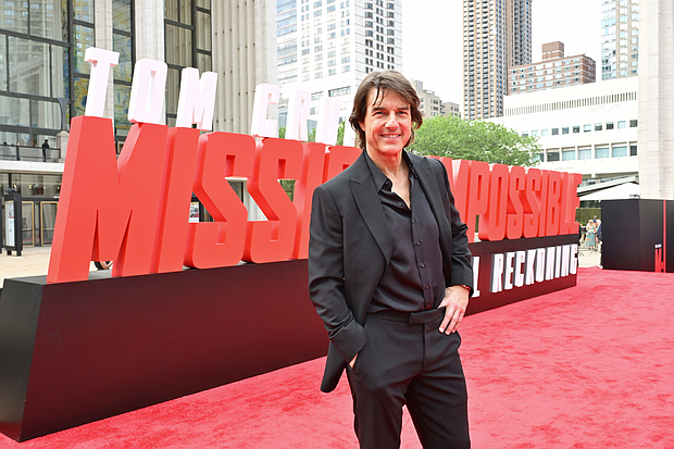 NEW YORK, NEW YORK - MAY 18: Tom Cruise arrives at the US Premiere of "Mission: Impossible – The Final Reckoning" at Lincoln Center Plaza in New York, New York on May 18, 2025. (Photo by Slaven Vlasic/Getty Images for Paramount Pictures)