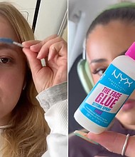 Initially started by influencers, many passengers are now filming and sharing their own “Get Ready With Me” (GRWM) videos from their cabin seats, transforming airplane tray tables into makeshift vanity stations.
Mandatory Credit:	Berfin Yilmaz/Georgia Barrett/TikTok via CNN Newsource