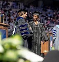 Chancellor Elva LeBlanc and Mary Robinson