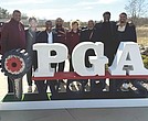 Panthers golfers and coaches gather at Whistling Straits in Kohler, Wis., after competing in the 2025 PGA Works Collegiate Championship.