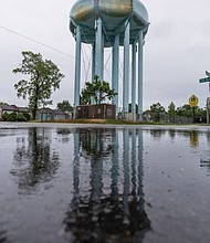 The Ginter Park Water Tank on North Avenue, as seen on Tuesday, May 27, serves neighborhoods under the City’s latest boil water advisory.