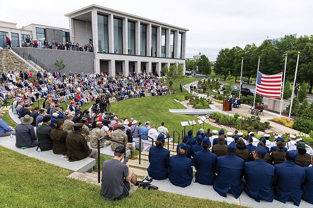 The Virginia War Memorial ceremony honors and remembers men and women who gave the ultimate sacrifice in service to the country, from the Revolutionary War to the present day.