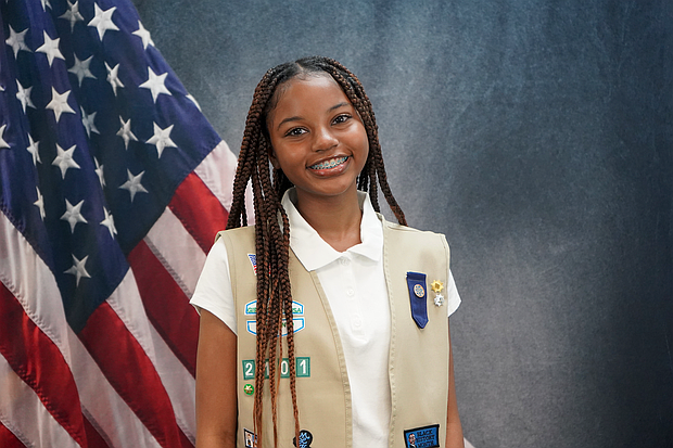 Lillian Gilbert at her Gold Award Ceremony.