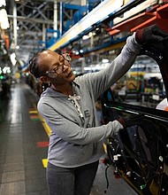 Piego Connally, assembly team leader at the Fairfax Assembly plant in Kansas City, Kansas.