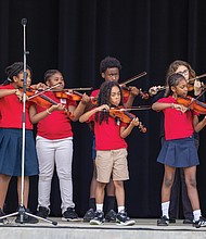 The St. Andrew’s School Advanced Music Ensemble open the new Alliance Amphitheater with the first official performance Wednesday.