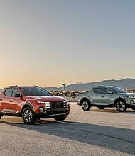 The 2025 Hyundai Santa Cruz XRT and Limited are photographed in California City, Calif., on Feb. 22, 2024.