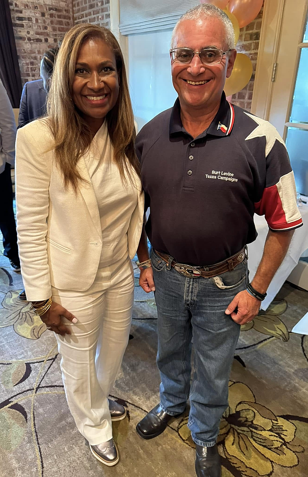 Houston City Council Member-at-Large Dr. Letitia Plummer with Burt Levine
