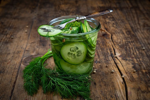 In this Swedish salad, cucumbers are pressed as part of the preparation.
Mandatory Credit:	Westend61/Getty Images via CNN Newsource