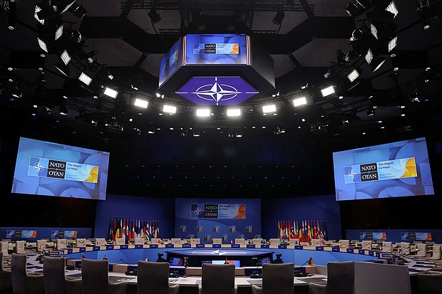 A view shows the venue of the upcoming NATO summit, in The Hague, Netherlands June 23, 2025. REUTERS/Christian Hartmann
Mandatory Credit:	Christian Hartmann/Reuters via CNN Newsource