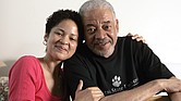 Bill Withers and his daughter Kori Withers as seen in Beverly Hills, Calif., in 2006. The daughter singer-songwriter will perform songs from her father’s catalog at the Cultural Arts Center at Glen Allen on June 28.