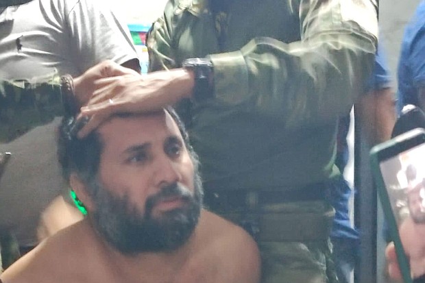 In this handout image provided by the armed forces of Ecuador, Jose Adolfo Macias is captured in Manta, Ecuador, on June 25.
Mandatory Credit:	Handout/Getty Images via CNN Newsource
