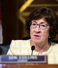 Susan Collins gavels in the Senate Appropriations Committee hearing in on June 25.
Mandatory Credit:	Tom Williams/CQ-Roll Call/Getty Images via CNN Newsource