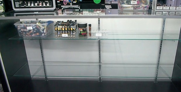 At Purple Rain Smoke and Vape Shop in Cape Coral, inspectors from the Florida Department of Agriculture recently seized around $20,000 worth of products, leaving some shelves nearly empty.
Mandatory Credit:	WBBH via CNN Newsource