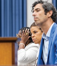 Kenya J. Gibson, 3rd District council member, listens to public comment during a City Council meeting Monday, June 23.