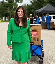 Commissioner Lesley Briones at the Freed Community Center on June 24