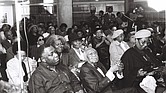 Schomburg Center audience with Barbara Ann Teer and Woodie King, circa 1986.