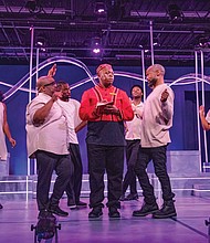 Marcus Antonio (center) plays Usher, the main character in the Richmond Triangle Players and Firehouse Theatre’s production of “A Strange Loop.”