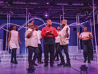 Marcus Antonio (center) plays Usher, the main character in the Richmond Triangle Players and Firehouse Theatre’s production of “A Strange Loop.”