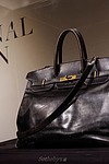 The original Birkin on display in New York in June ahead of the auction sale.
Mandatory Credit:	Brendan McDermid/Reuters via CNN Newsource