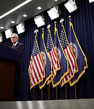 Federal Reserve Board Chair Jerome Powell holds a news conference following a policy meeting on June 18 in Washington, DC. President Donald Trump has been pressuring Fed officials to lower interest rates.
Mandatory Credit:	Win McNamee/Getty Images via CNN Newsource
