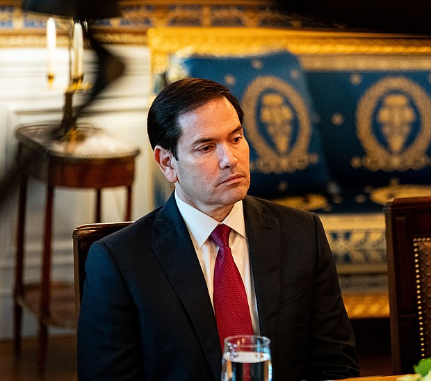Secretary of State Marco Rubio is pictured in the Blue Room of the White House in Washington, DC on July 7.
Mandatory Credit:	Al Drago/Bloomberg/Getty Images via CNN Newsource