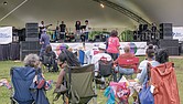 Mahogany Soul band from Richmond performs at East End Festival in 2019.