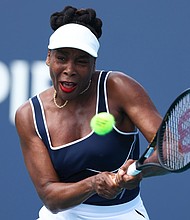 Venus Williams during her singles match against Diana Shnaider at the Miami Open on March 19, 2024.
Mandatory Credit:	Megan Briggs/Getty Images via CNN Newsource